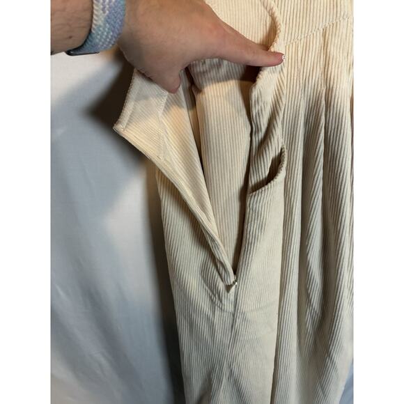 Zesica Corduroy Bib Wide Leg Overalls womens Size Large Fall Basic Soft Girl - Picture 8 of 9